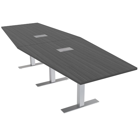 Skutchi Designs 45 in W, 144 in L, 29 in H, Engineered Wood Top, Grey HAR-HEX.IR-46x143-T-ELEC-ASIANNIGHT